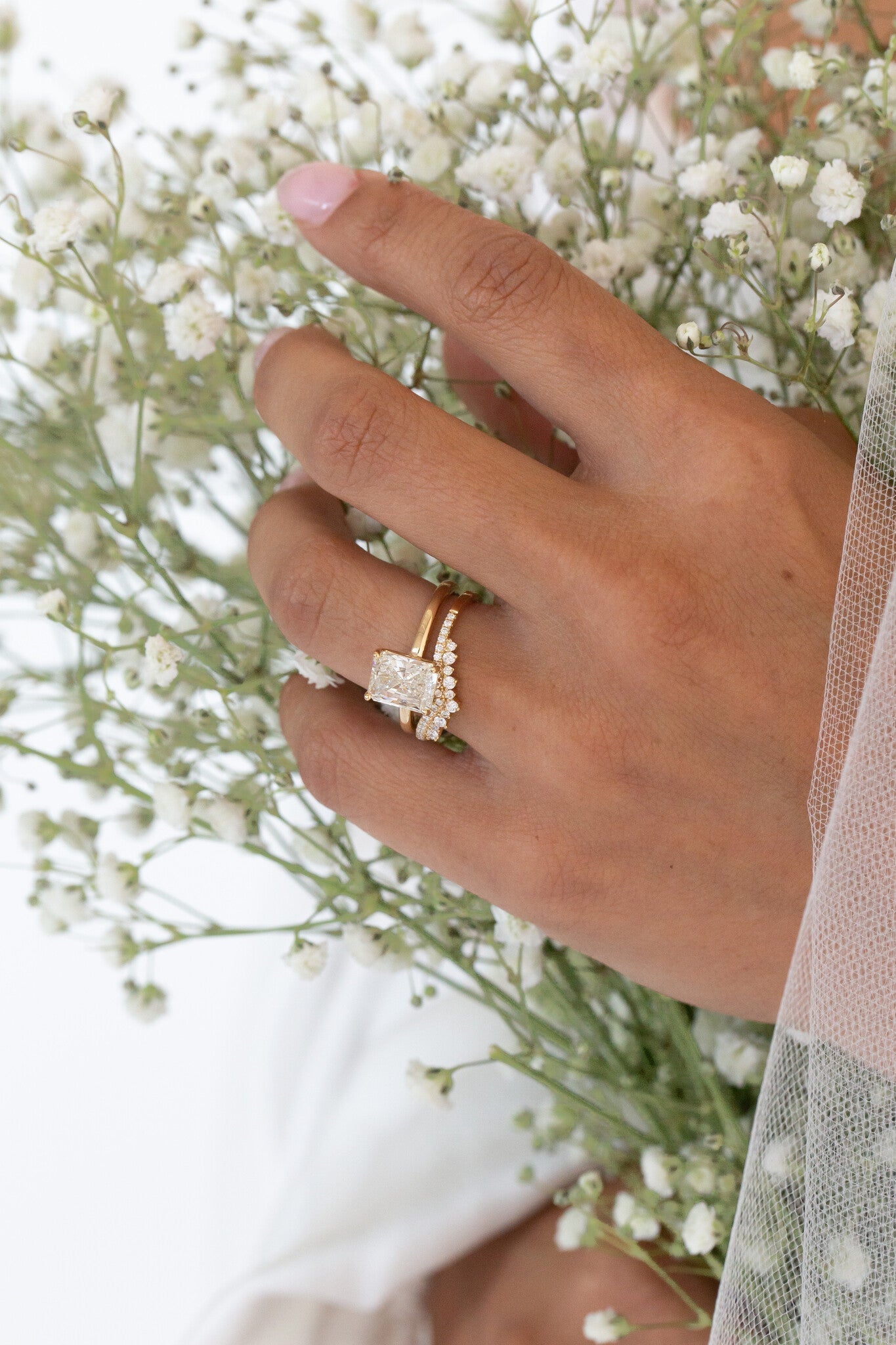 Marquise Shaped Three Stone Lab Grown Diamond Engagement Ring