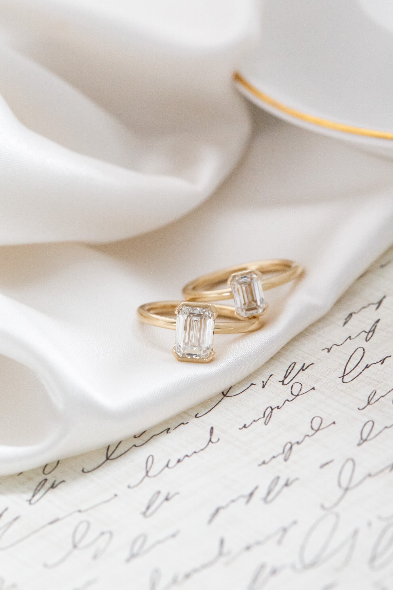 Marquise Shaped Three Stone Lab Grown Diamond Engagement Ring