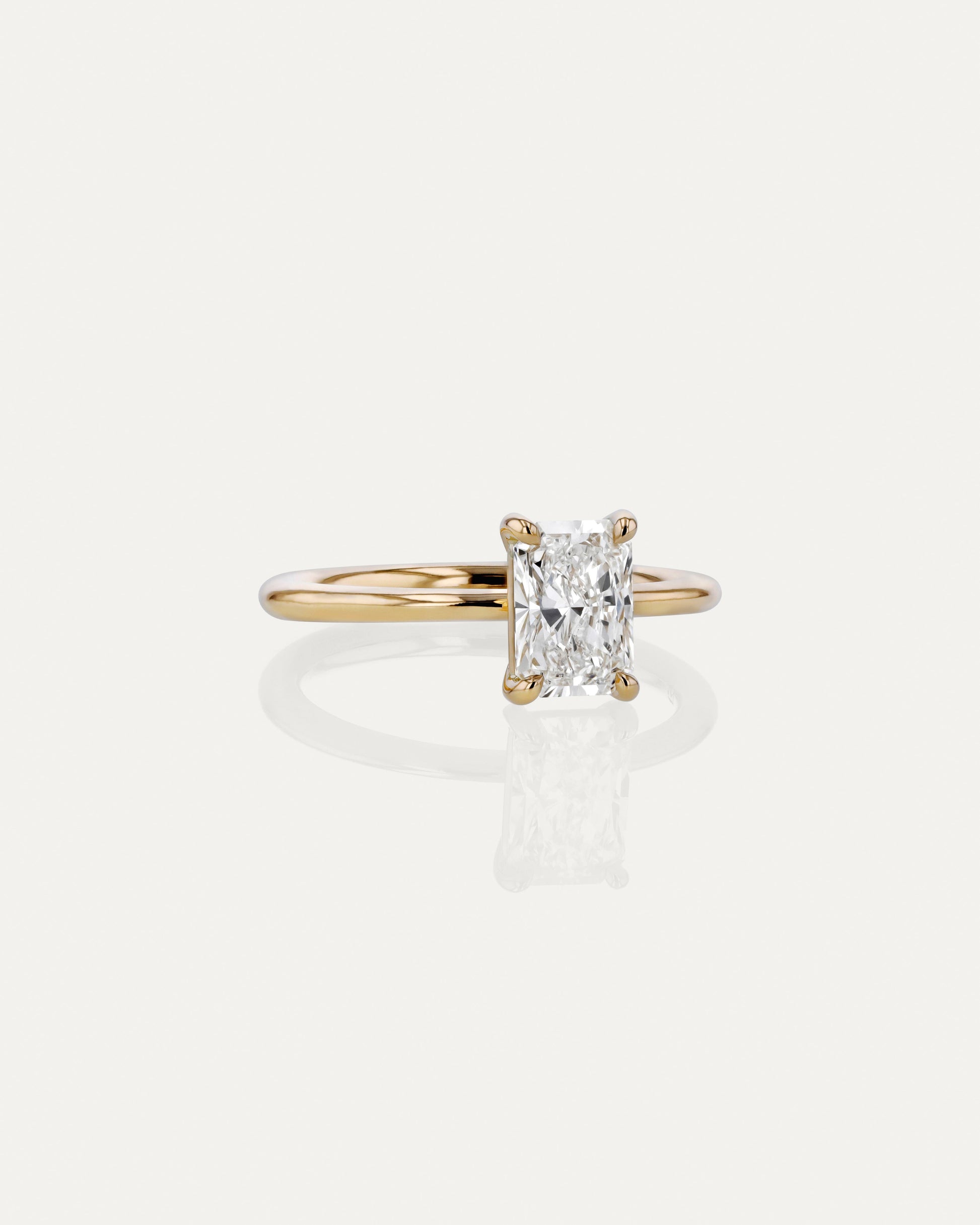 Marquise Shaped Three Stone Lab Grown Diamond Engagement Ring