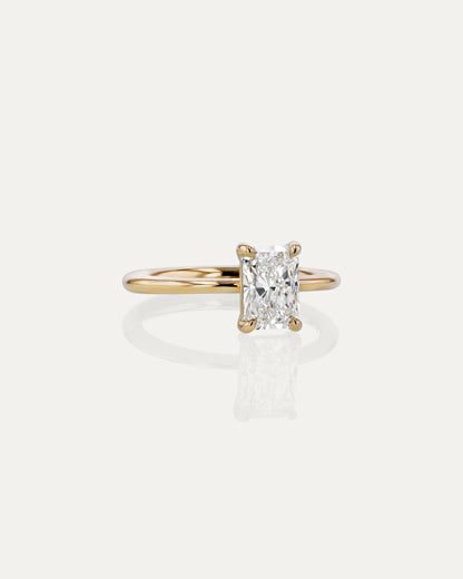 Marquise Shaped Three Stone Lab Grown Diamond Engagement Ring