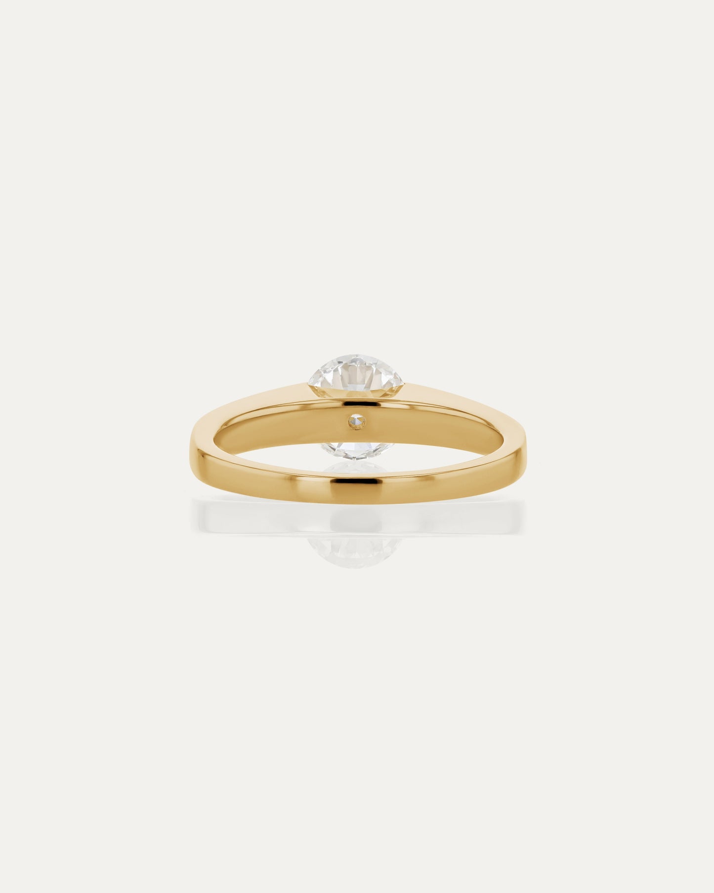 Marquise Shaped Three Stone Lab Grown Diamond Engagement Ring