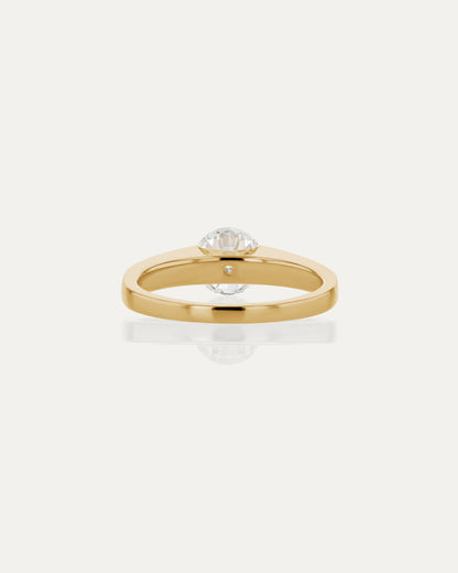 Marquise Shaped Three Stone Lab Grown Diamond Engagement Ring