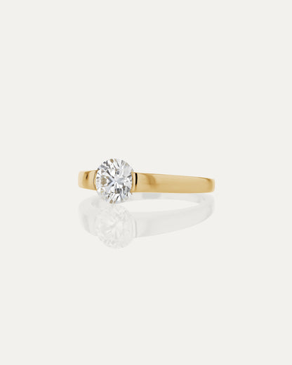 Marquise Shaped Three Stone Lab Grown Diamond Engagement Ring