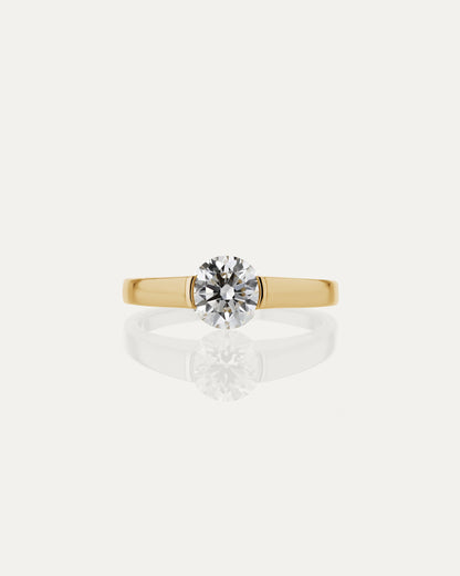 Marquise Shaped Three Stone Lab Grown Diamond Engagement Ring