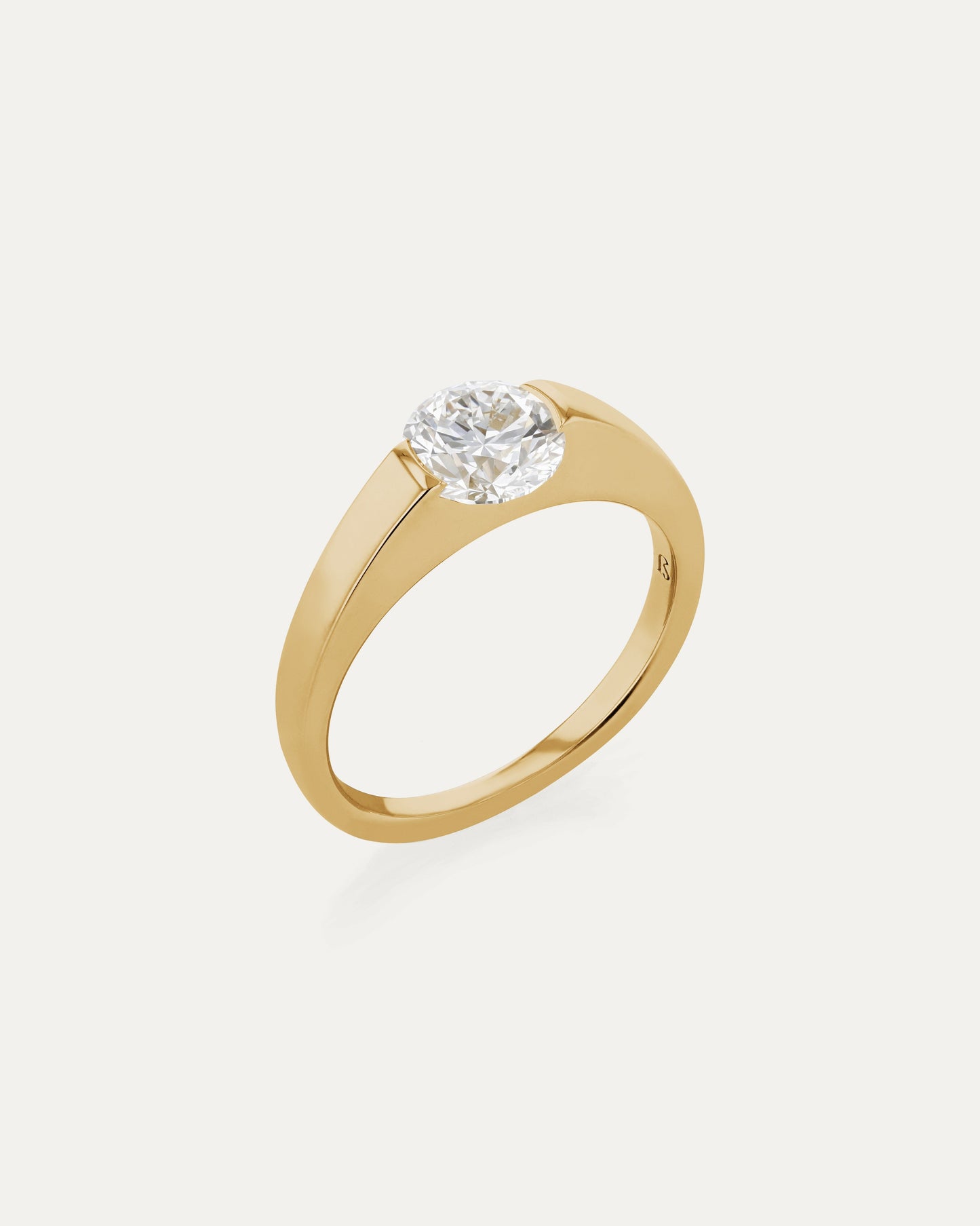 Marquise Shaped Three Stone Lab Grown Diamond Engagement Ring