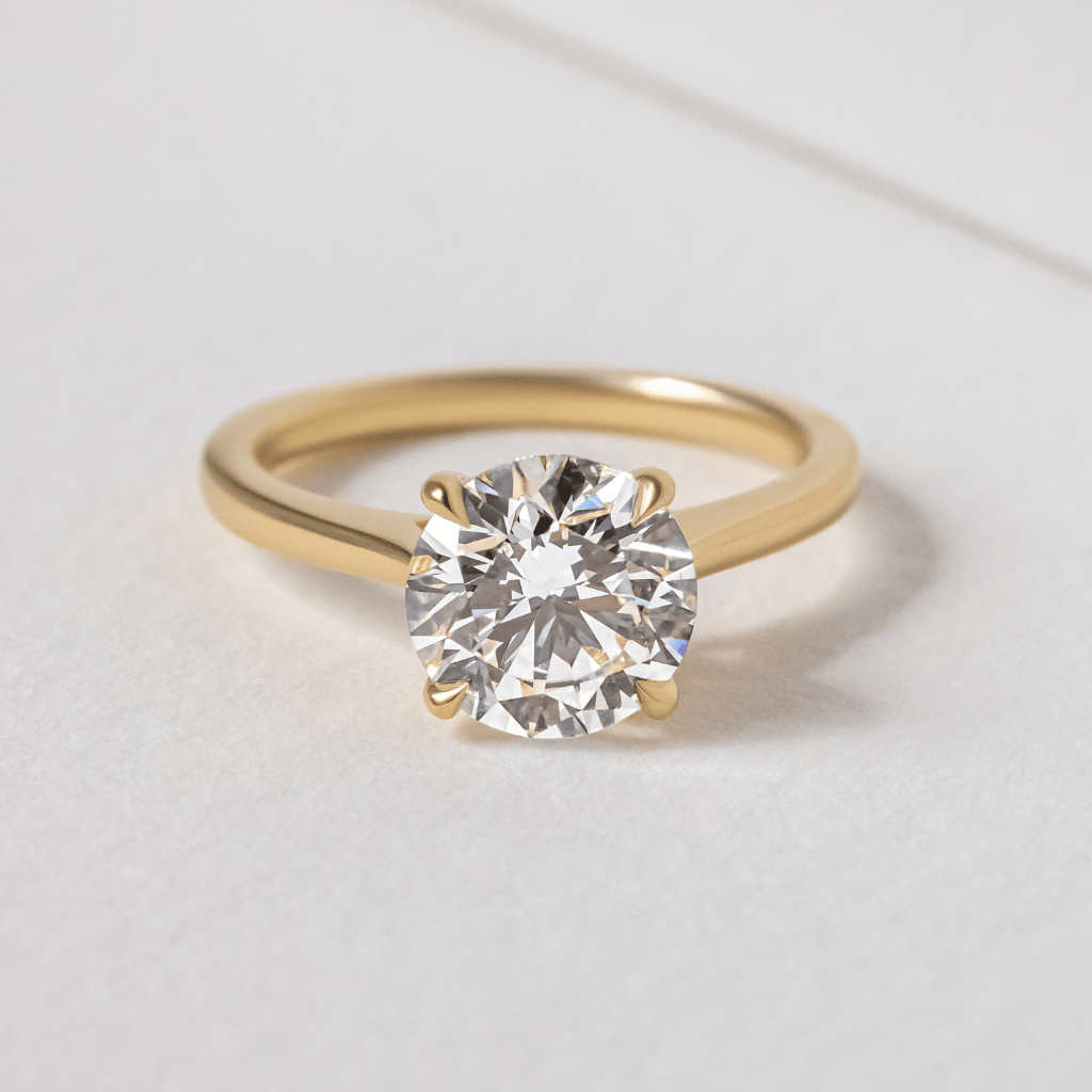 Marquise Shaped Three Stone Lab Grown Diamond Engagement Ring