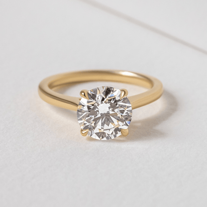 Marquise Shaped Three Stone Lab Grown Diamond Engagement Ring