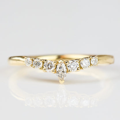 0.25 TCW Round Shaped Half Eternity Lab Grown Diamond Wedding Band