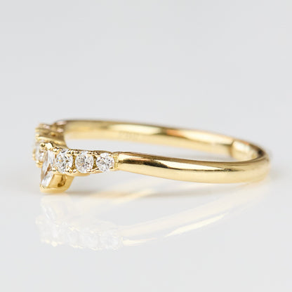 0.25 TCW Round Shaped Half Eternity Lab Grown Diamond Wedding Band