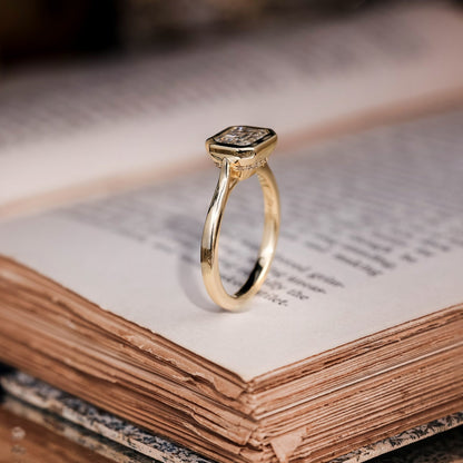 Marquise Shaped Three Stone Lab Grown Diamond Engagement Ring