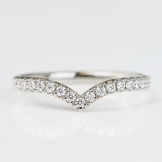 0.25 TCW Round Shaped Half Eternity Lab Grown Diamond Wedding Band