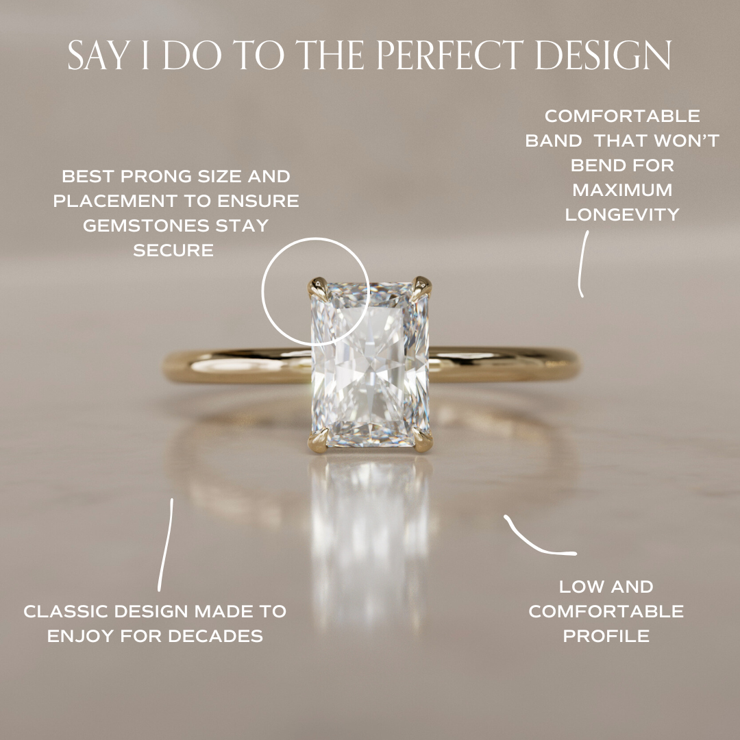 Marquise Shaped Three Stone Lab Grown Diamond Engagement Ring