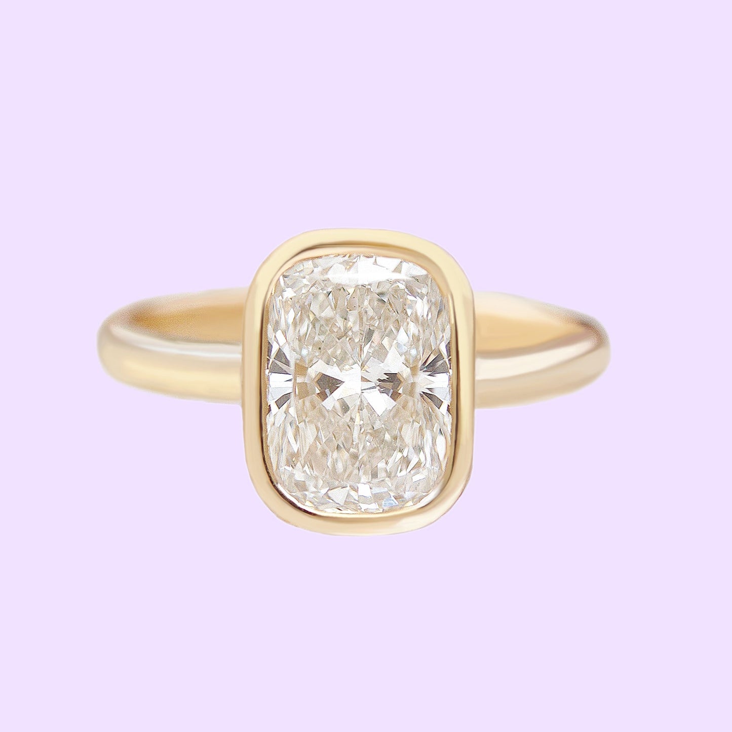 2.9 Carats Emerald Pave Styled Moissanite Engagement Ring
