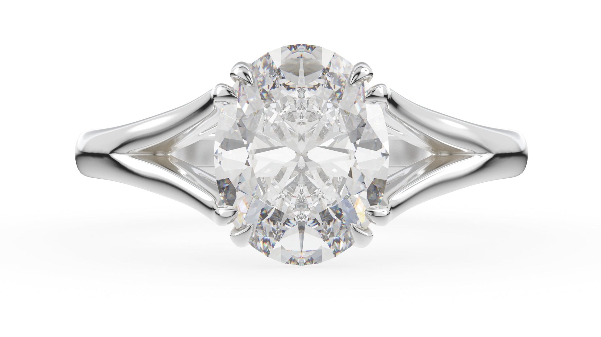 Marquise Shaped Three Stone Lab Grown Diamond Engagement Ring