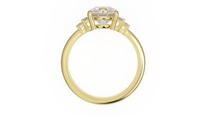 Marquise Shaped Three Stone Lab Grown Diamond Engagement Ring