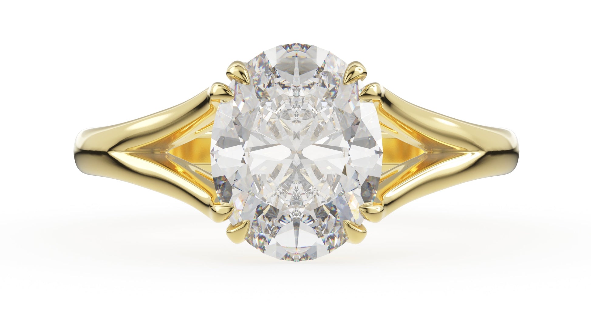 Marquise Shaped Three Stone Lab Grown Diamond Engagement Ring
