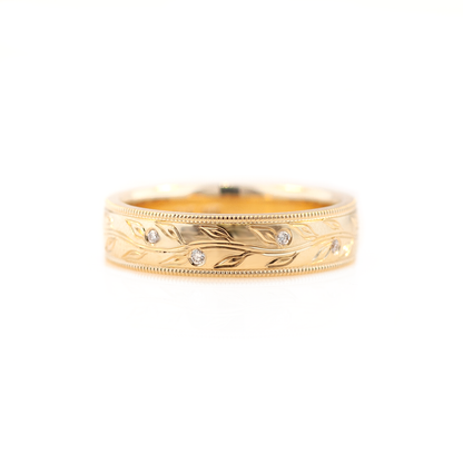 0.25 TCW Round Shaped Half Eternity Lab Grown Diamond Wedding Band