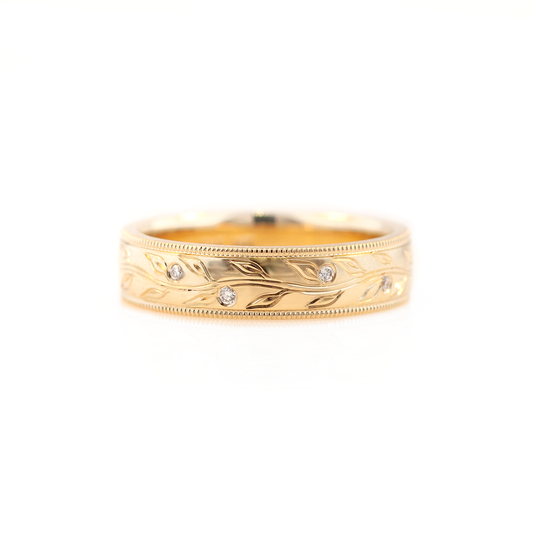 0.25 TCW Round Shaped Half Eternity Lab Grown Diamond Wedding Band