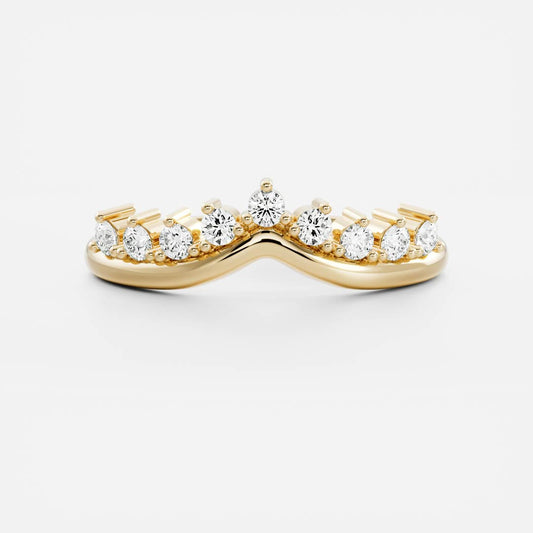 Stunning 0.20 TCW Round Moissanite Stones Wedding Bands