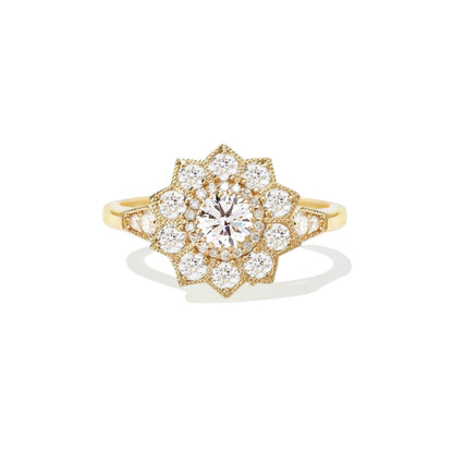 Marquise Shaped Three Stone Lab Grown Diamond Engagement Ring