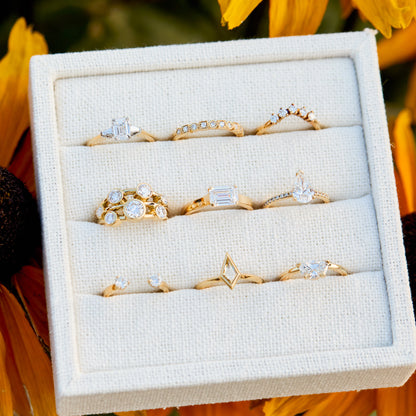 0.25 TCW Round Shaped Half Eternity Lab Grown Diamond Wedding Band