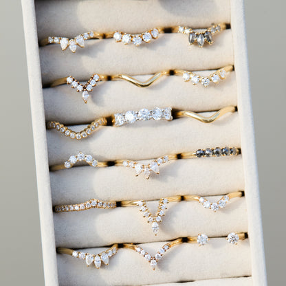 0.25 TCW Round Shaped Half Eternity Lab Grown Diamond Wedding Band