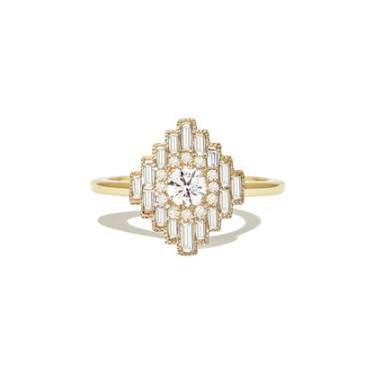Marquise Shaped Three Stone Lab Grown Diamond Engagement Ring